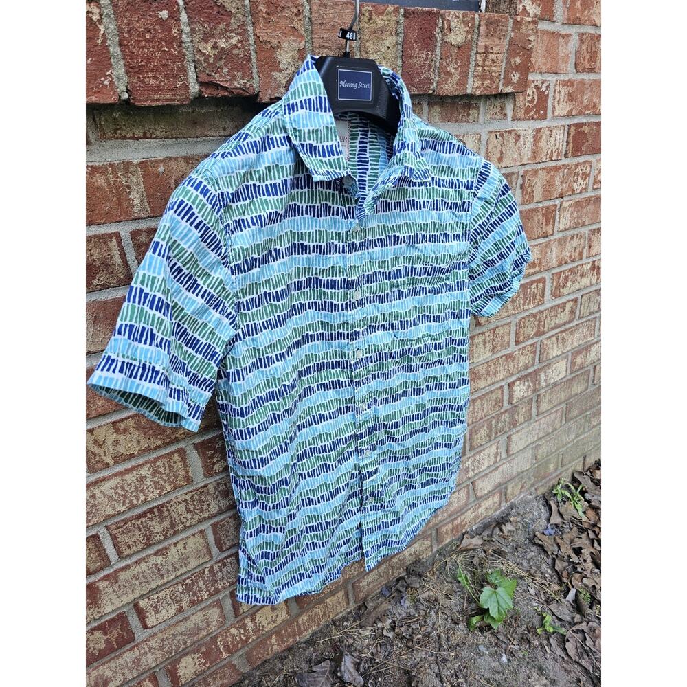 Visitor Premium Mens Size Small Resort Aloha Summer Casual Button Up Shirt S Fit